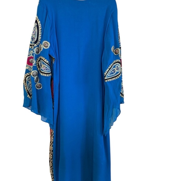 Embellished Blue and Black Women's Dress - Picture 2 of 9